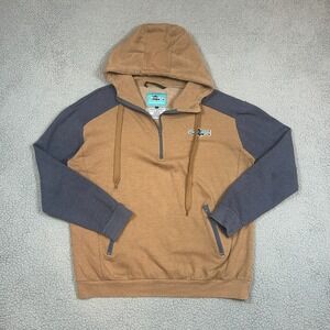 Rep Your Water Hoodie Half Zip Mens Size Large Eco Friendly Color Block